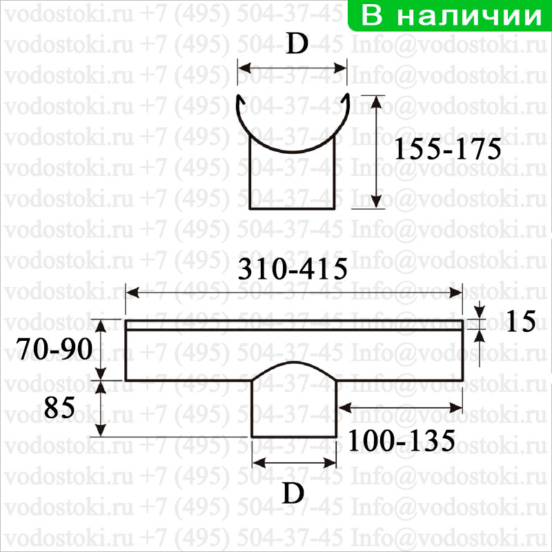 Воронка желоба