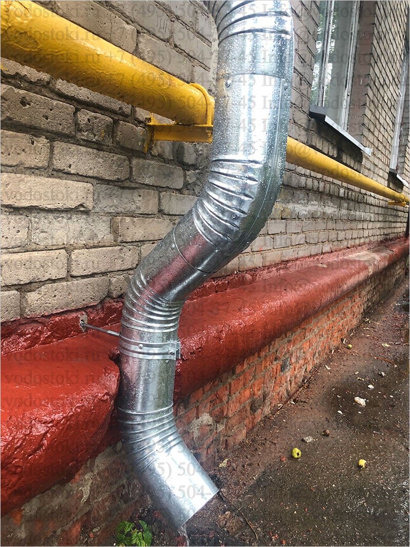 Водосточная система из оцинкованной стали, металлическая