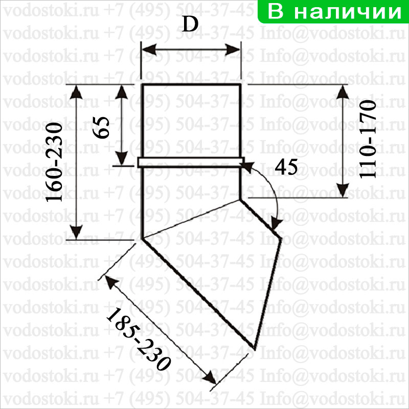 Колено сливное соответствует ГОСТ 7623-84